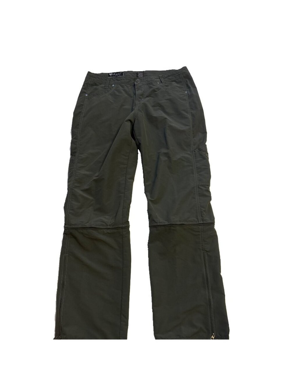Kuhl Pants Womens 12 Regular Gray Convertible Hiking Outdoor Gropecore Nylon